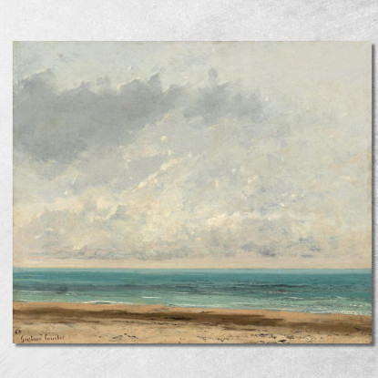 Mare Calmo Gustave Courbet cg52 quadro stampato su tela