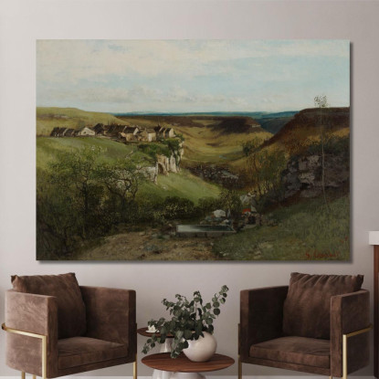 Castello Di Ornans Gustave Courbet cg56 quadro stampato su tela