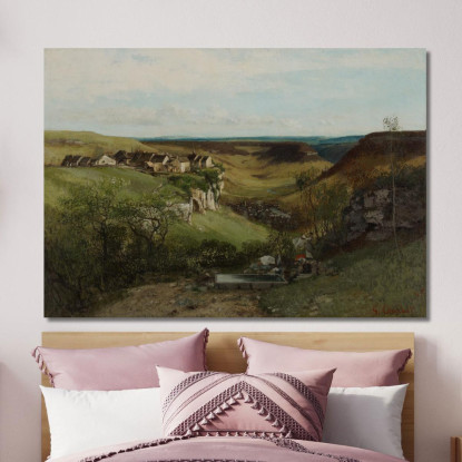 Castello Di Ornans Gustave Courbet cg56 quadro stampato su tela
