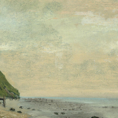 Scogliere Sulla Costa Del Mare Piccola Spiaggia Alba Gustave Courbet cg58 quadro stampato su tela