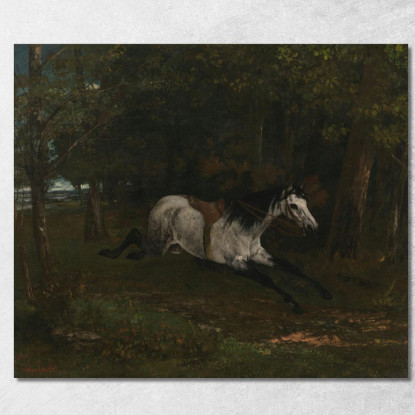 Attraverso Il Cavallo Gustave Courbet cg66 quadro stampato su tela