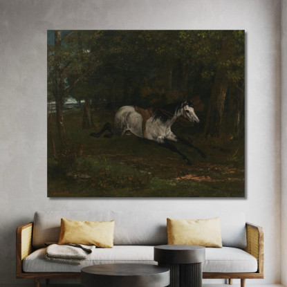 Attraverso Il Cavallo Gustave Courbet cg66 quadro stampato su tela