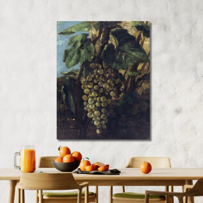 Grappolo D'Uva Gustave Courbet cg73 quadro stampato su tela