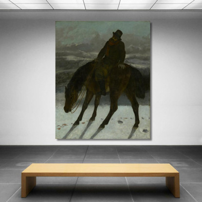 Cacciatore A Cavallo Gustave Courbet cg77 quadro stampato su tela