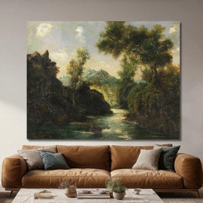 Nelle Alpi Svizzere Gustave Courbet cg79 quadro stampato su tela