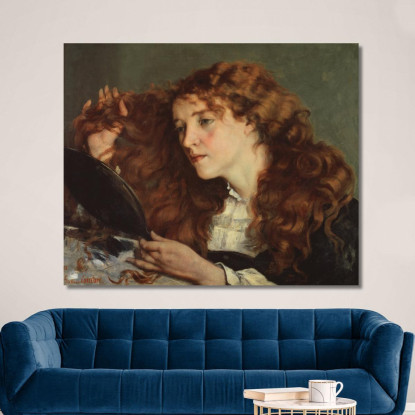 Jo La Bella Ragazza Irlandese Gustave Courbet cg80 quadro stampato su tela