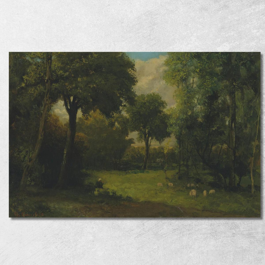 Il Pascolo Gustave Courbet cg84 quadro stampato su tela Il Pascolo Gustave Courbet cg84 quadro stampato su tela