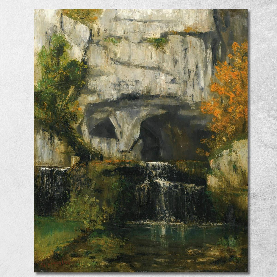 La Sorgente Del Lison Gustave Courbet cg90 quadro stampato su tela La Sorgente Del Lison Gustave Courbet cg90 quadro stampato su tela