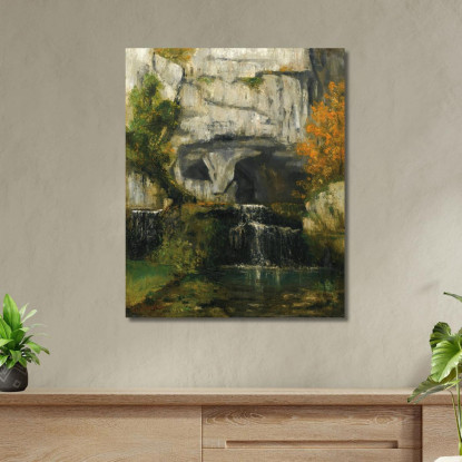 La Sorgente Del Lison Gustave Courbet cg90 quadro stampato su tela