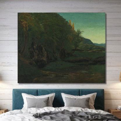 Paesaggio Dal Giura Gustave Courbet cg91 quadro stampato su tela