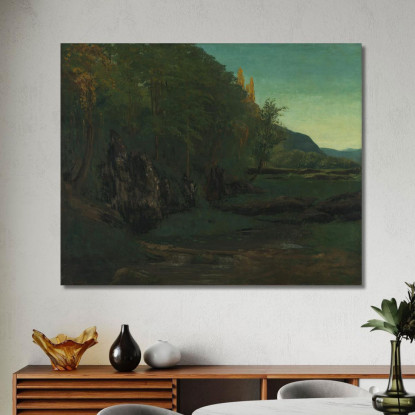 Paesaggio Dal Giura Gustave Courbet cg91 quadro stampato su tela