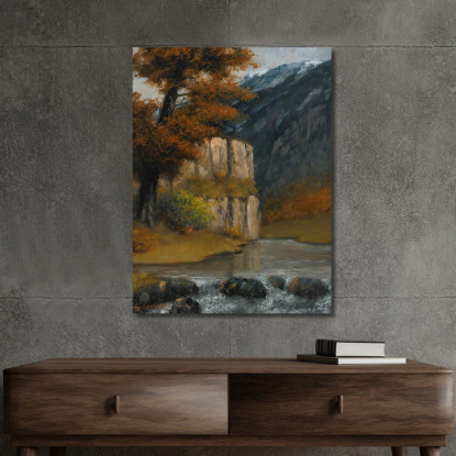 Paesaggio Vicino A Ornans Gustave Courbet cg92 quadro stampato su tela
