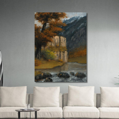 Paesaggio Vicino A Ornans Gustave Courbet cg92 quadro stampato su tela