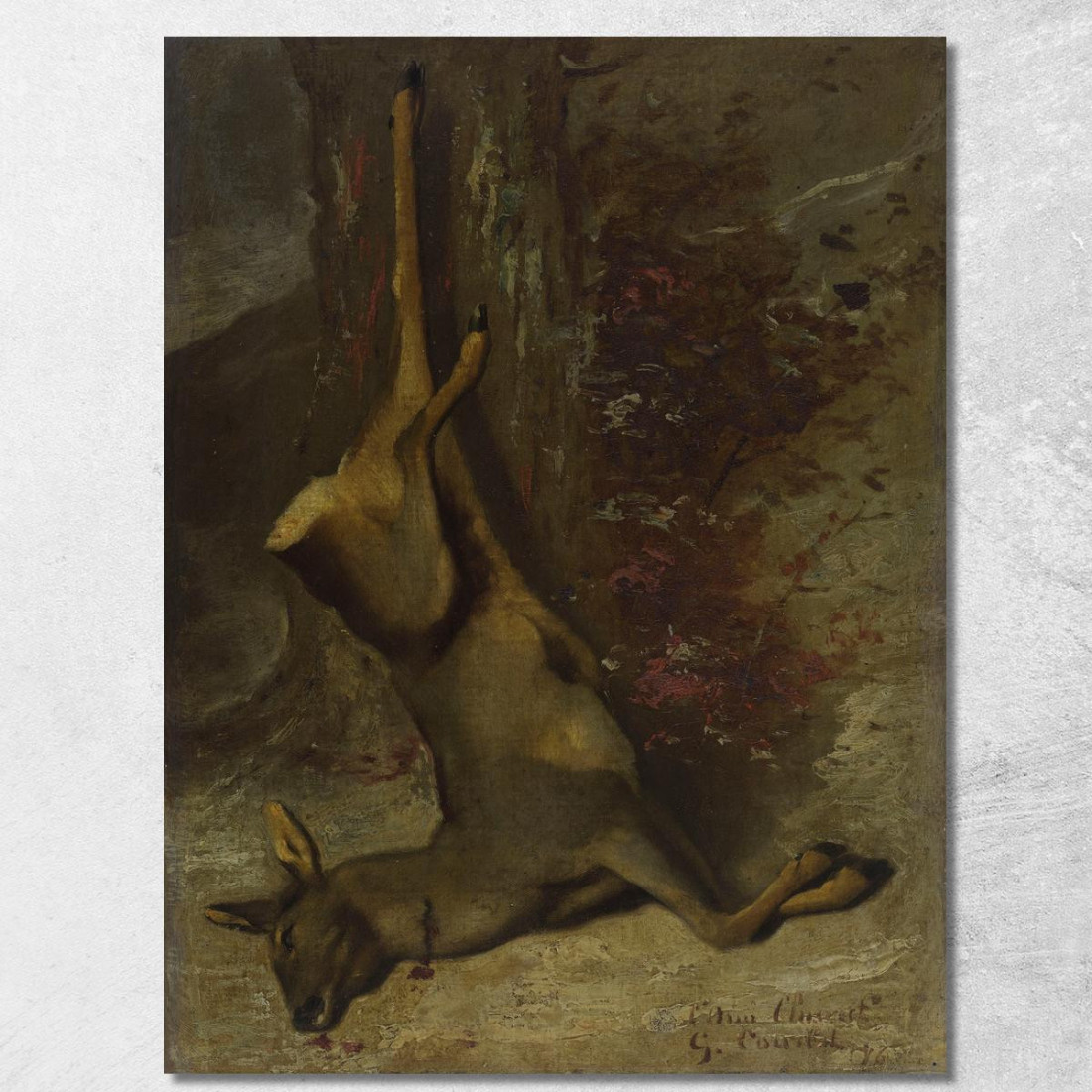 Il Capriolo Gustave Courbet cg97 quadro stampato su tela Il Capriolo Gustave Courbet cg97 quadro stampato su tela