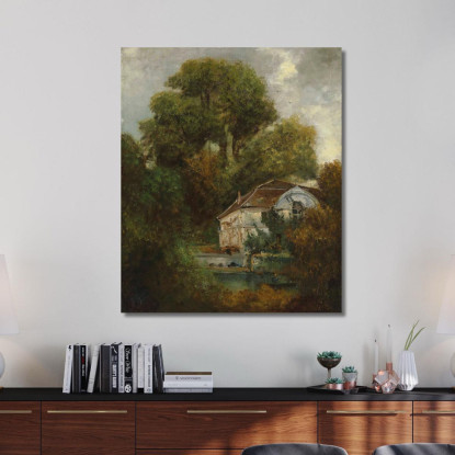 Il Castello Di Beaulieu Vicino A Losanna Gustave Courbet cg98 quadro stampato su tela