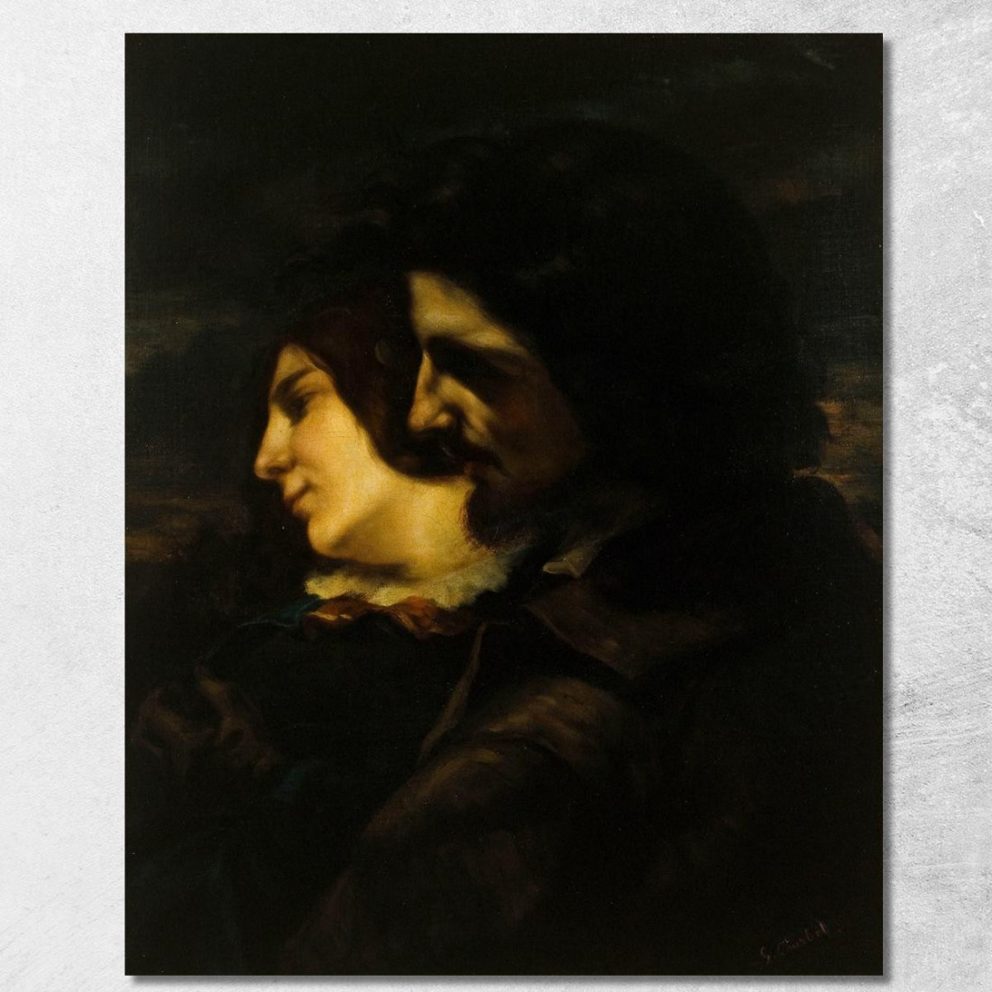 Innamorati In Campagna Gustave Courbet cg103 quadro stampato su tela Innamorati In Campagna Gustave Courbet cg103 quadro stampato su tela