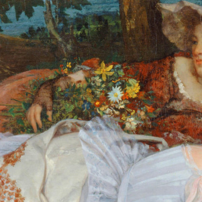 Le Signorine Delle Rive Della Senna Estate Gustave Courbet cg105 quadro stampato su tela