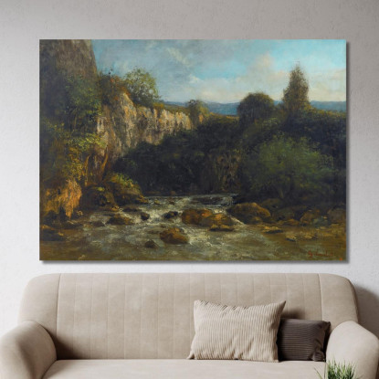 Le Gole Della Loue Gustave Courbet cg107 quadro stampato su tela