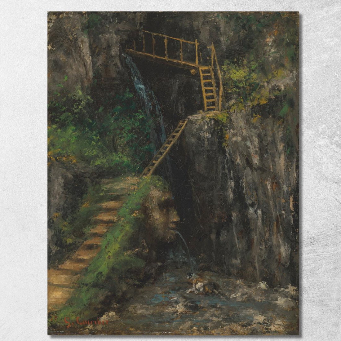Le Gole Del Saillon Gustave Courbet cg108 quadro stampato su tela Le Gole Del Saillon Gustave Courbet cg108 quadro stampato su tela