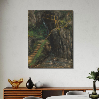 Le Gole Del Saillon Gustave Courbet cg108 quadro stampato su tela