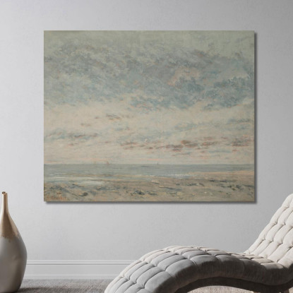 Bassa Marea A Trouville Gustave Courbet cg110 quadro stampato su tela