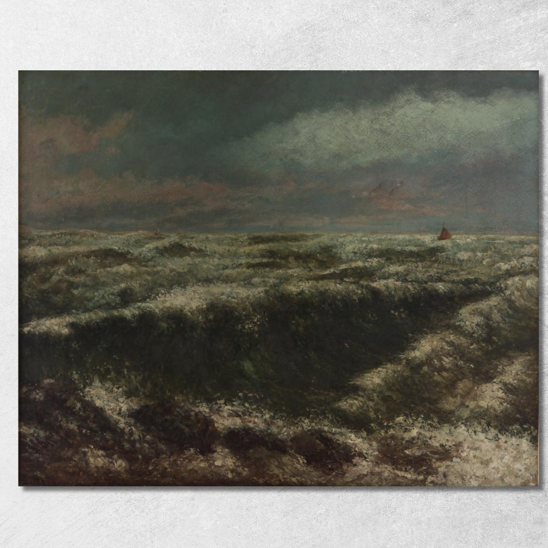 Marina Gustave Courbet cg113 quadro stampato su tela Marina Gustave Courbet cg113 quadro stampato su tela