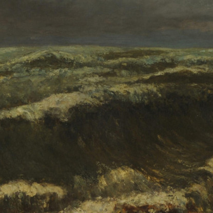 Mare In Tempesta Gustave Courbet cg117 quadro stampato su tela