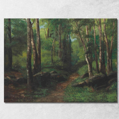 Sentiero Attraverso La Foresta Gustave Courbet cg124 quadro stampato su tela