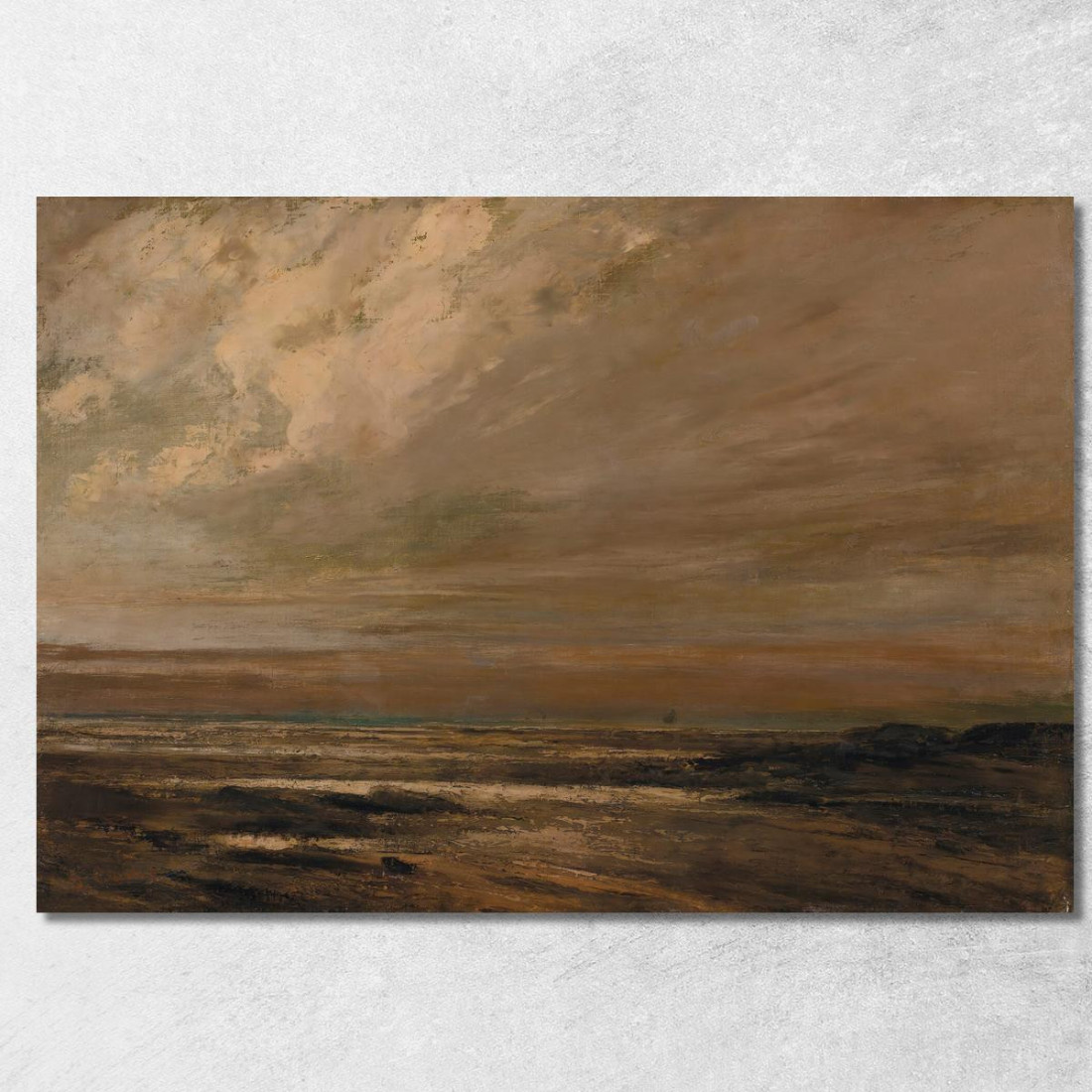 Vista Sul Mare Intorno A Trouville Gustave Courbet cg127 quadro stampato su tela Vista Sul Mare Intorno A Trouville Gustave Courbet cg127 quadro stampato su tela