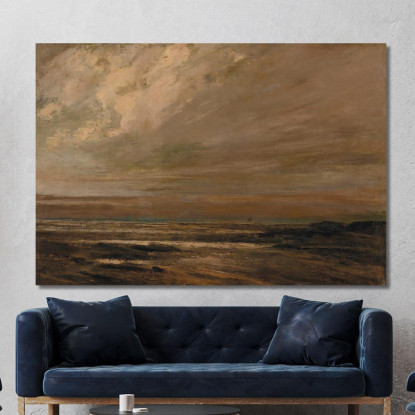 Vista Sul Mare Intorno A Trouville Gustave Courbet cg127 quadro stampato su tela