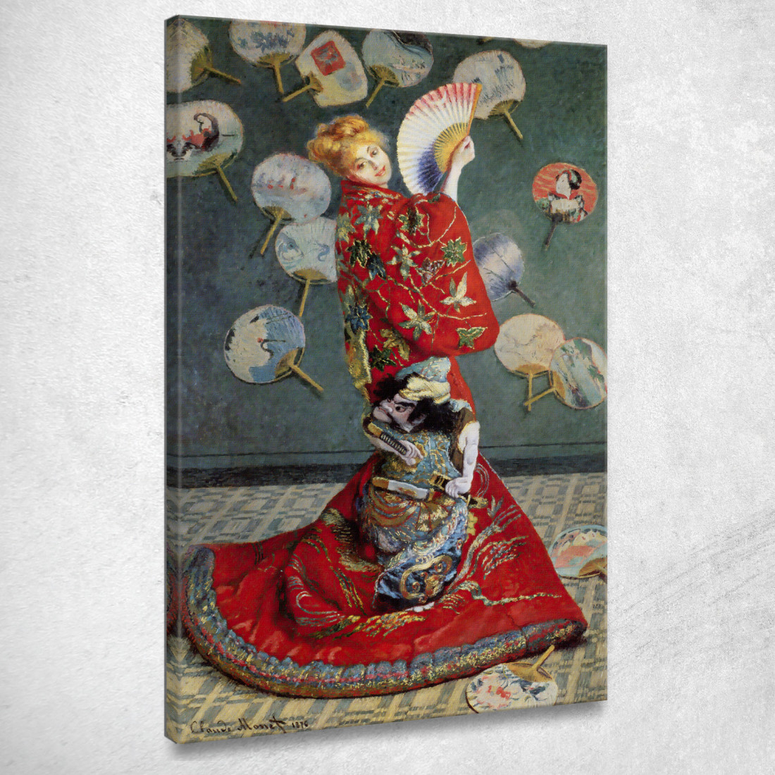 Camille Monet In Costume Giapponese Claude Monet mnt204 quadro stampato su tela Camille Monet In Costume Giapponese Claude Monet mnt204 quadro stampato su tela
