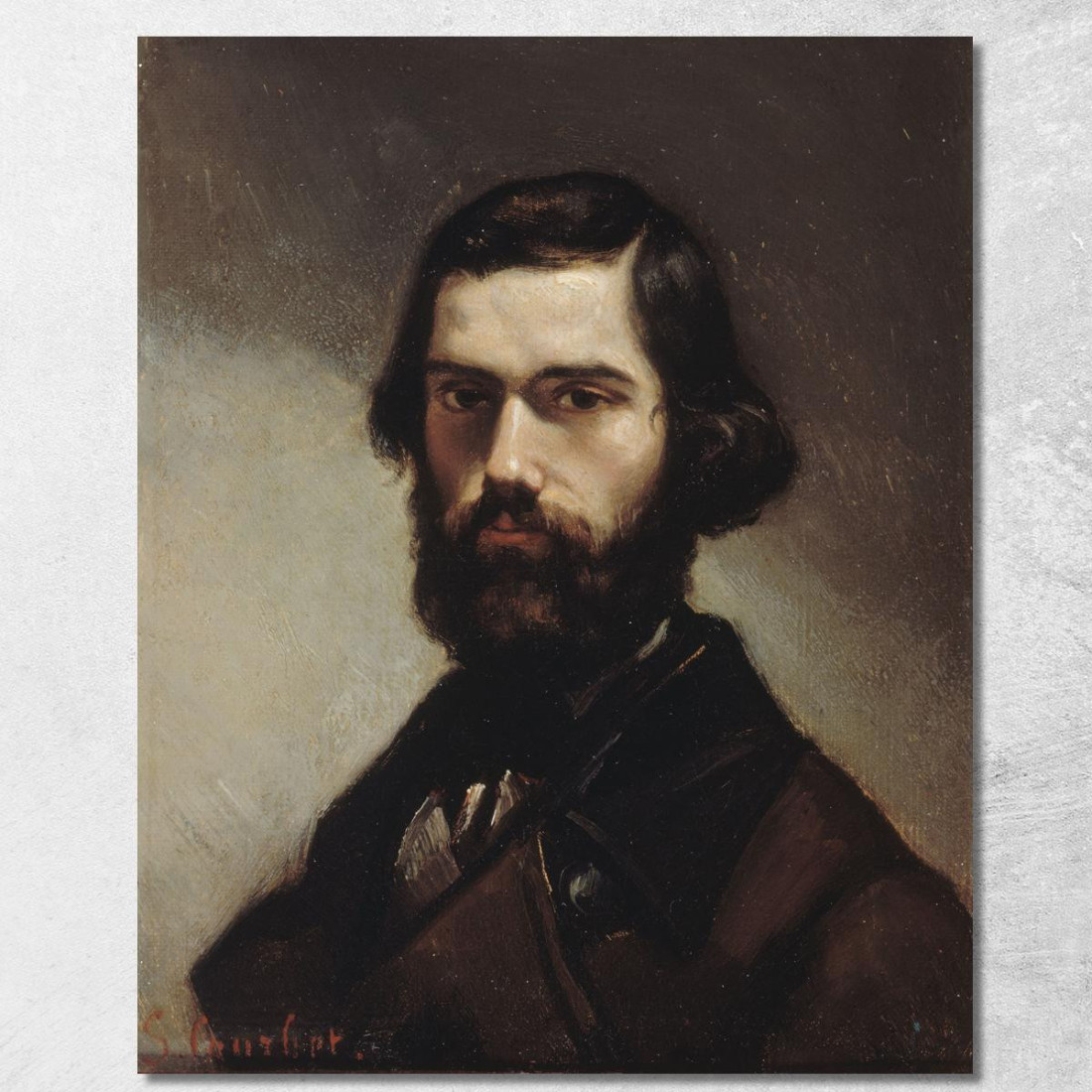Ritratto Di Jules Valles Gustave Courbet cg133 quadro stampato su tela Ritratto Di Jules Valles Gustave Courbet cg133 quadro stampato su tela