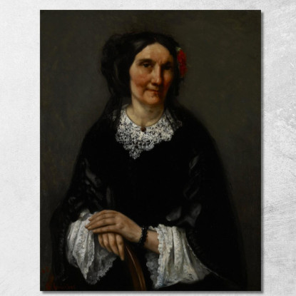 Ritratto Di Anika Psalmon Signora Robin Gustave Courbet cg141 quadro stampato su tela