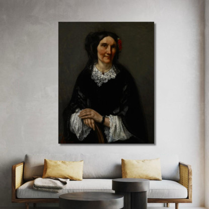 Ritratto Di Anika Psalmon Signora Robin Gustave Courbet cg141 quadro stampato su tela