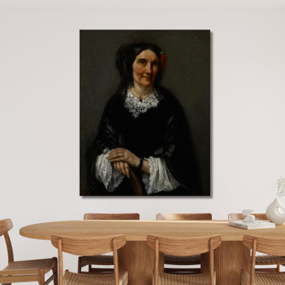 Ritratto Di Anika Psalmon Signora Robin Gustave Courbet cg141 quadro stampato su tela