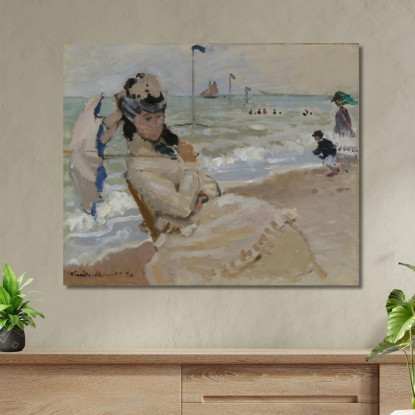 Camille Sulla Spiaggia Di Trouville Claude Monet mnt205 quadro stampato su tela