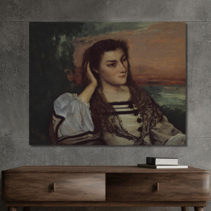 Ritratto Da Sogno Di Gabrielle Borreau Gustave Courbet cg144 quadro stampato su tela