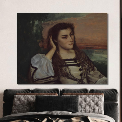 Ritratto Da Sogno Di Gabrielle Borreau Gustave Courbet cg144 quadro stampato su tela