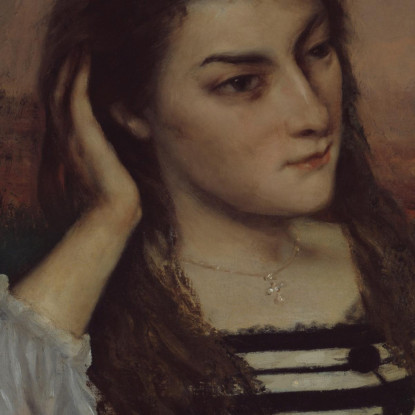 Ritratto Da Sogno Di Gabrielle Borreau Gustave Courbet cg144 quadro stampato su tela