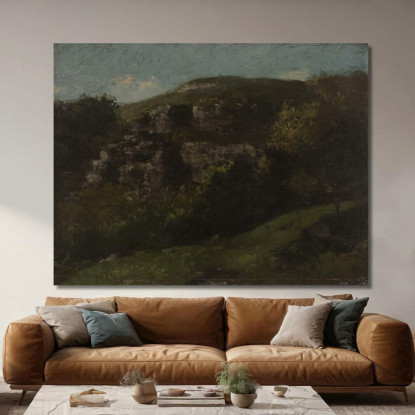 Rocce A Ornans Gustave Courbet cg146 quadro stampato su tela