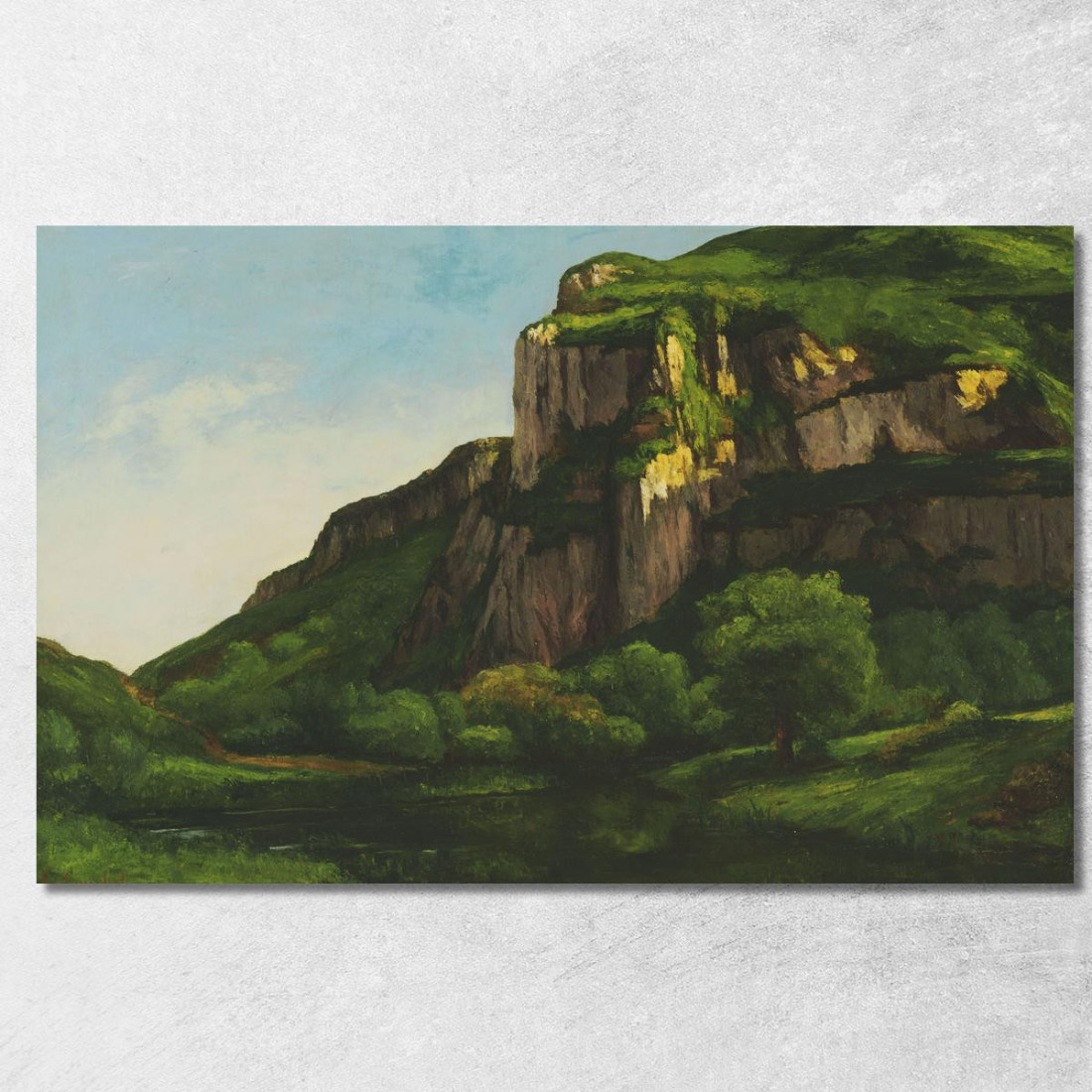 Rocce A Mouthier Gustave Courbet cg148 quadro stampato su tela Rocce A Mouthier Gustave Courbet cg148 quadro stampato su tela