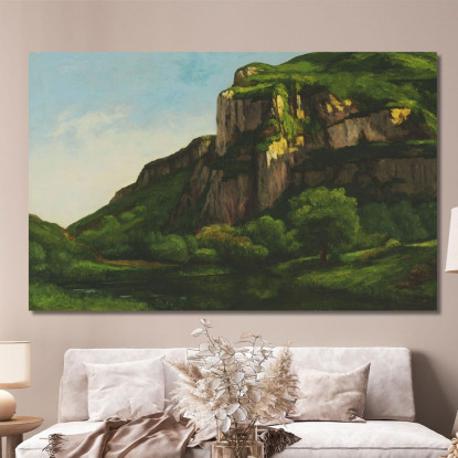 Rocce A Mouthier Gustave Courbet cg148 quadro stampato su tela