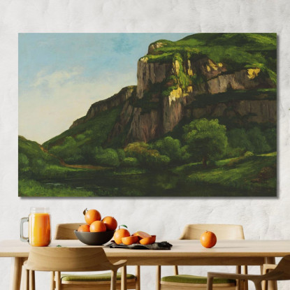 Rocce A Mouthier Gustave Courbet cg148 quadro stampato su tela
