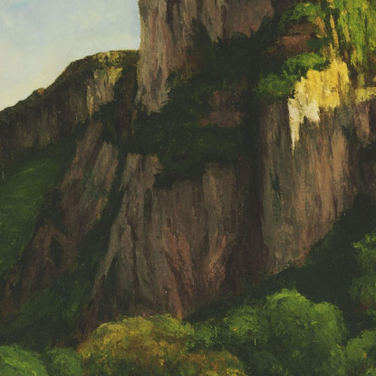 Rocce A Mouthier Gustave Courbet cg148 quadro stampato su tela