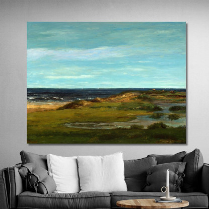 Paesaggio Marino Gustave Courbet cg150 quadro stampato su tela