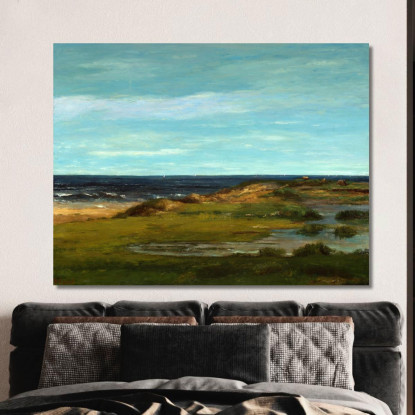 Paesaggio Marino Gustave Courbet cg150 quadro stampato su tela