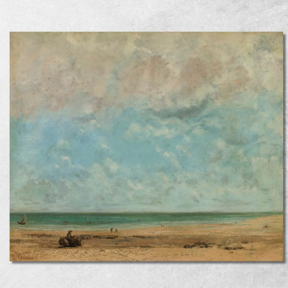 Paesaggio Balneare Gustave Courbet cg151 quadro stampato su tela