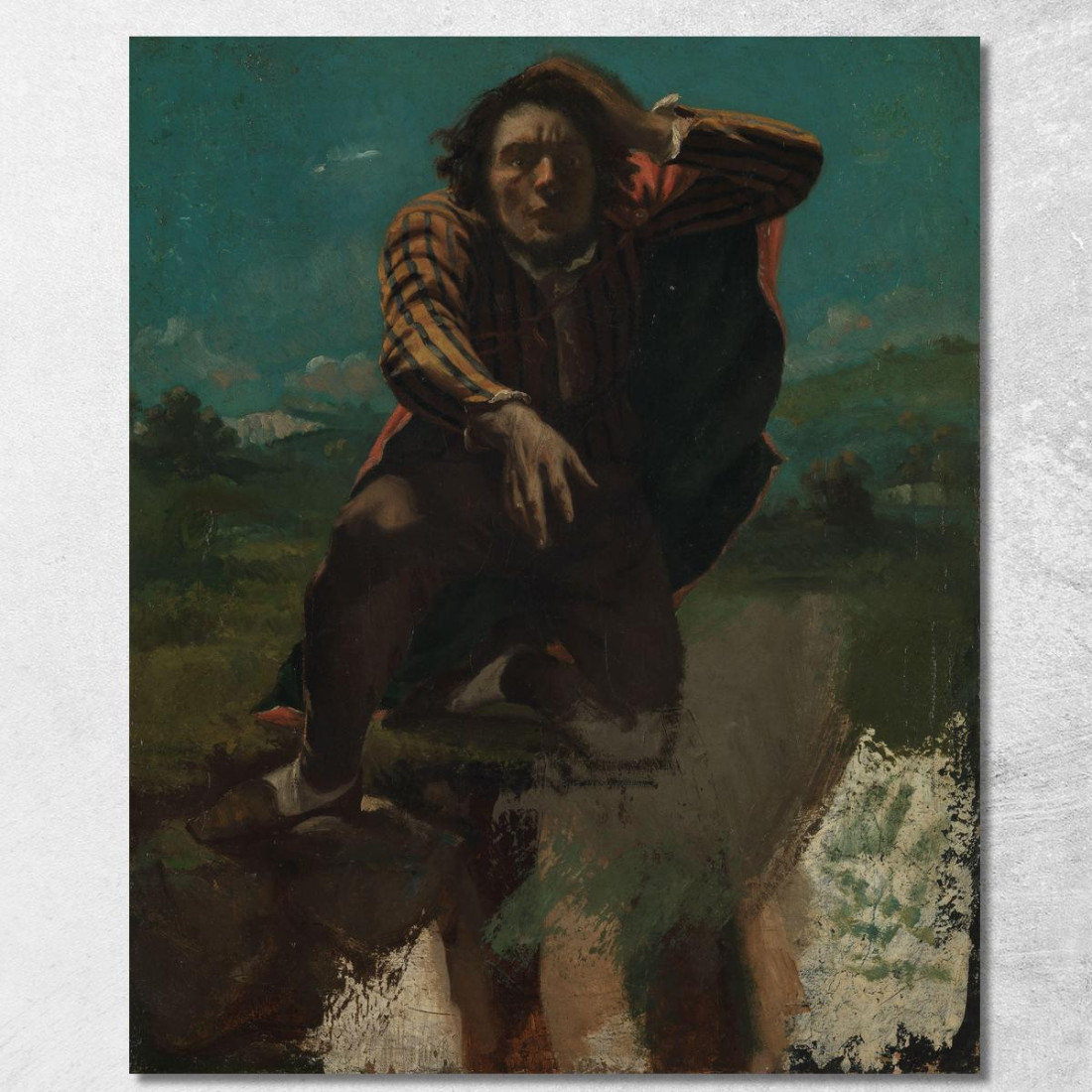 Auto Ritratto Gustave Courbet cg153 quadro stampato su tela Auto Ritratto Gustave Courbet cg153 quadro stampato su tela