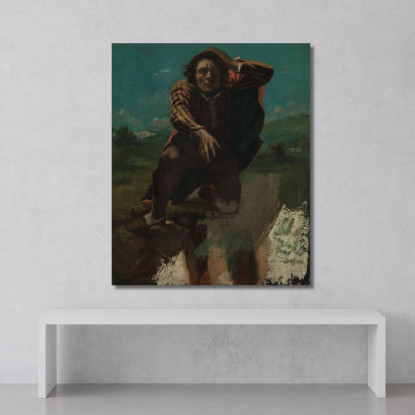 Auto Ritratto Gustave Courbet cg153 quadro stampato su tela