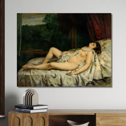 Nudo Addormentato Gustave Courbet cg154 quadro stampato su tela